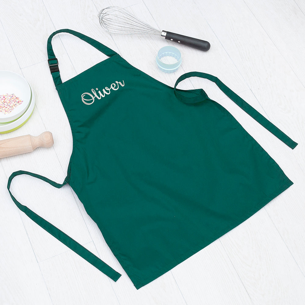 Personalised Children's Green Waterproof Apron