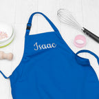 Personalised Children's Blue Waterproof Apron