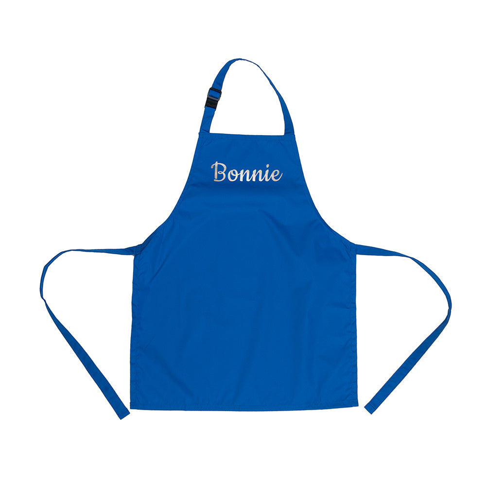 Personalised Children's Blue Waterproof Apron