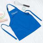 Personalised Children's Blue Waterproof Apron