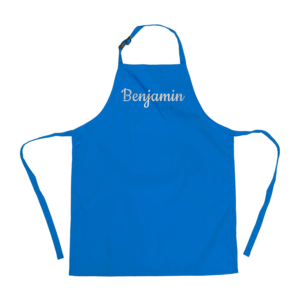 Personalised Children's Blue Waterproof Apron