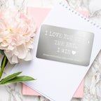 Personalised 'I love you more' Wallet Keepsake
