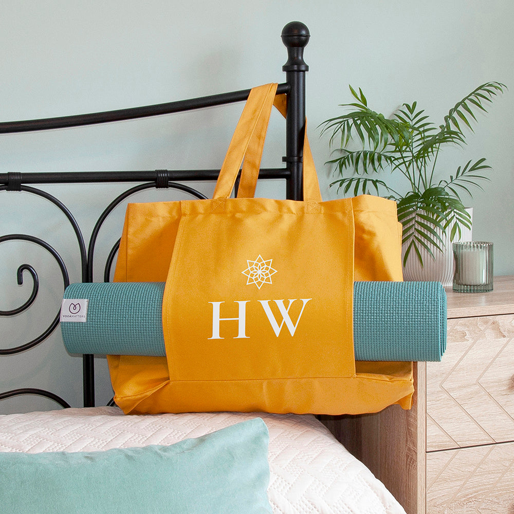 Monogrammed Organic Yoga Tote Bag