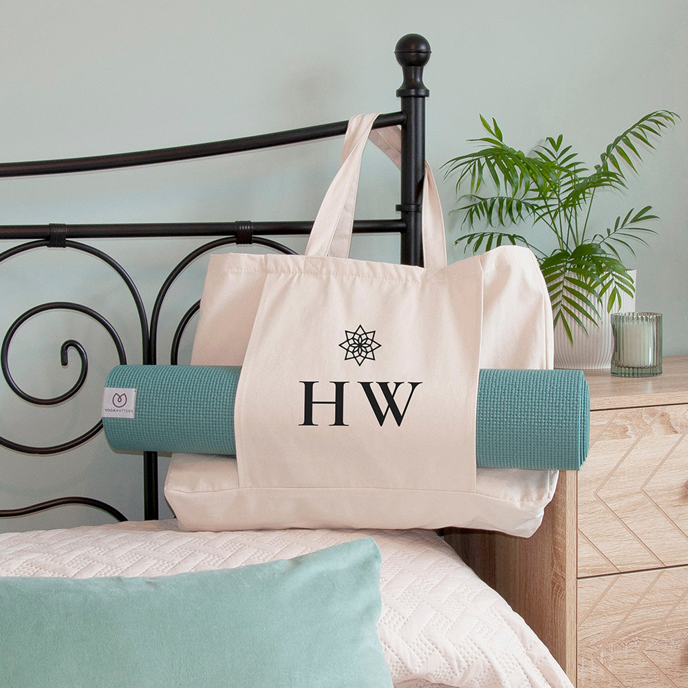 Monogrammed Organic Yoga Tote Bag