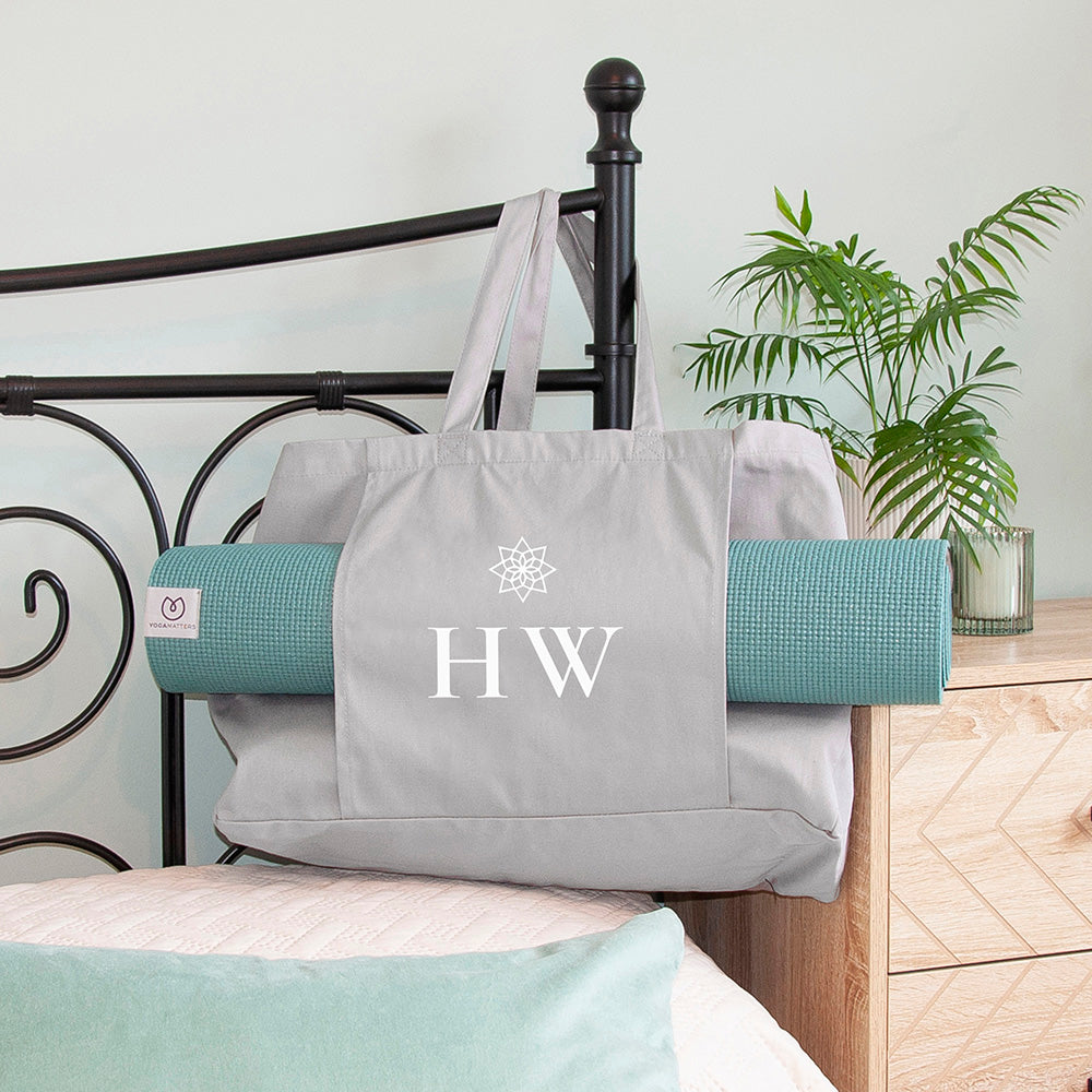 Monogrammed Organic Yoga Tote Bag