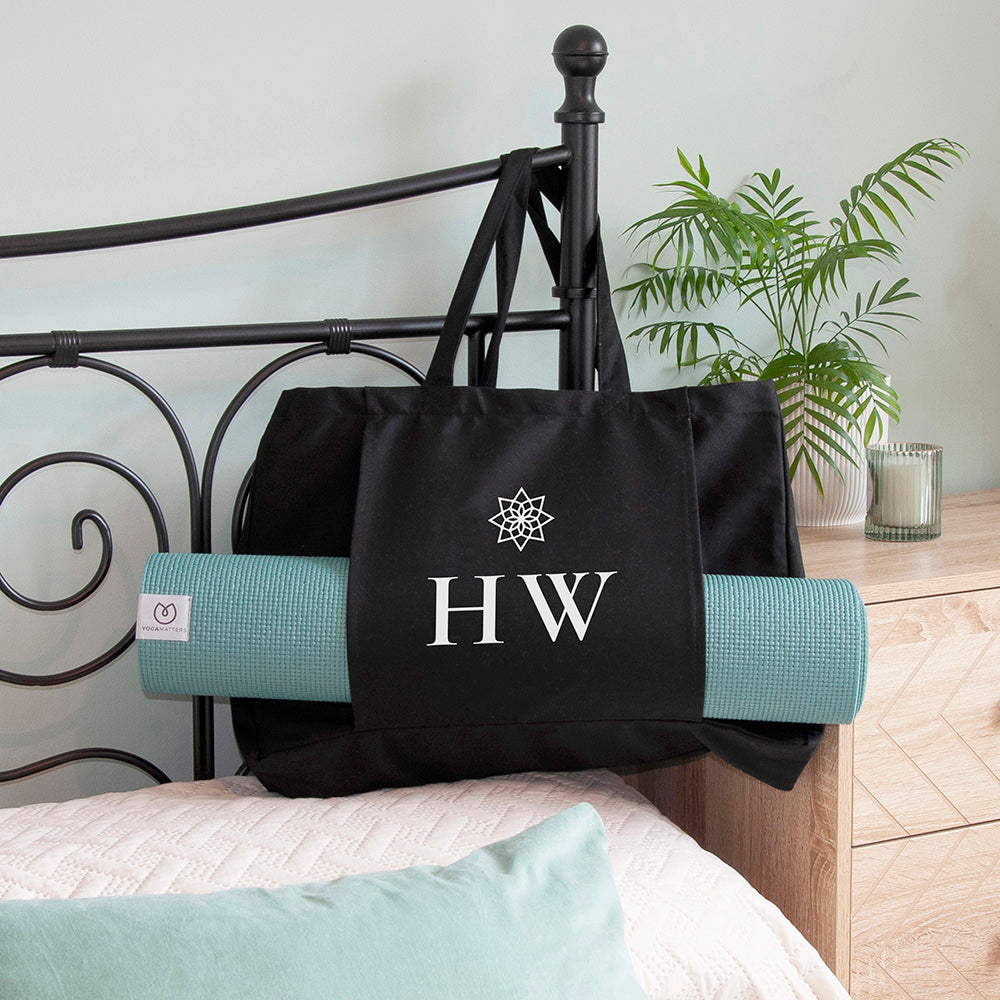 Monogrammed Organic Yoga Tote Bag