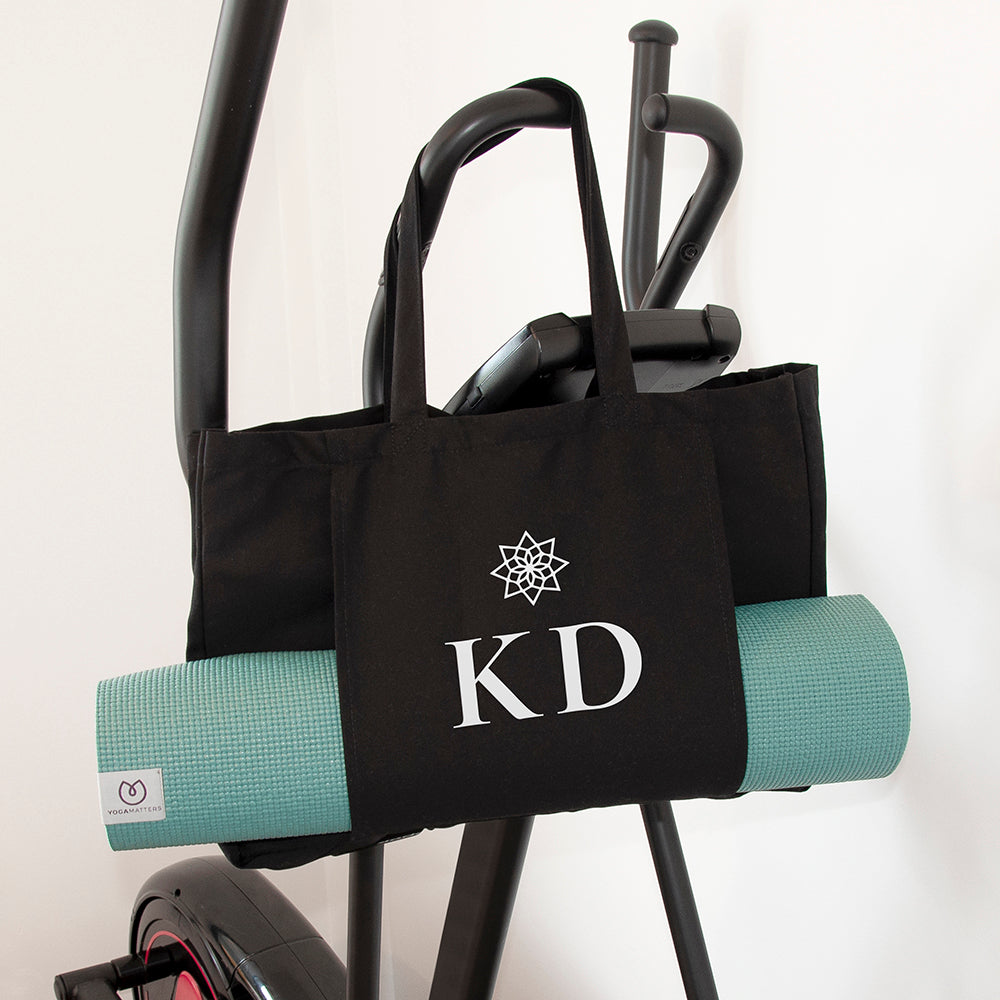 Monogrammed Organic Yoga Tote Bag