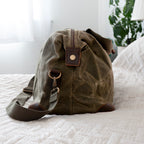 Monogrammed Luxury Waxed Canvas Holdall