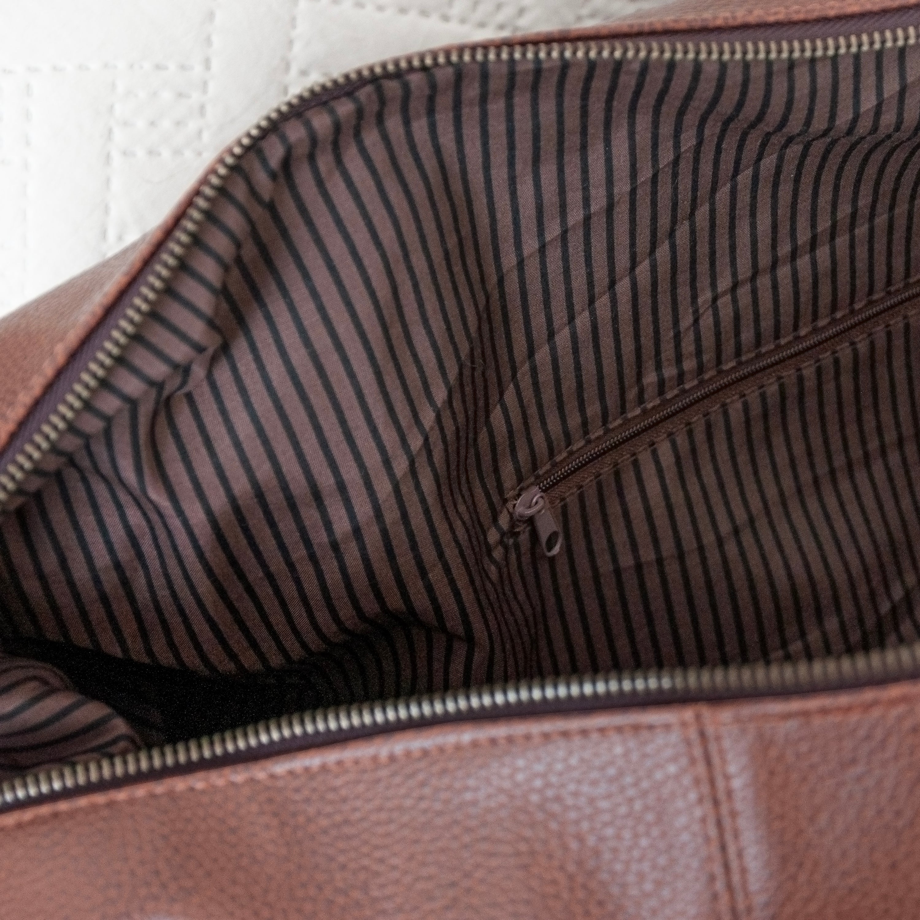 Monogrammed Vegan Leather Weekender Holdall