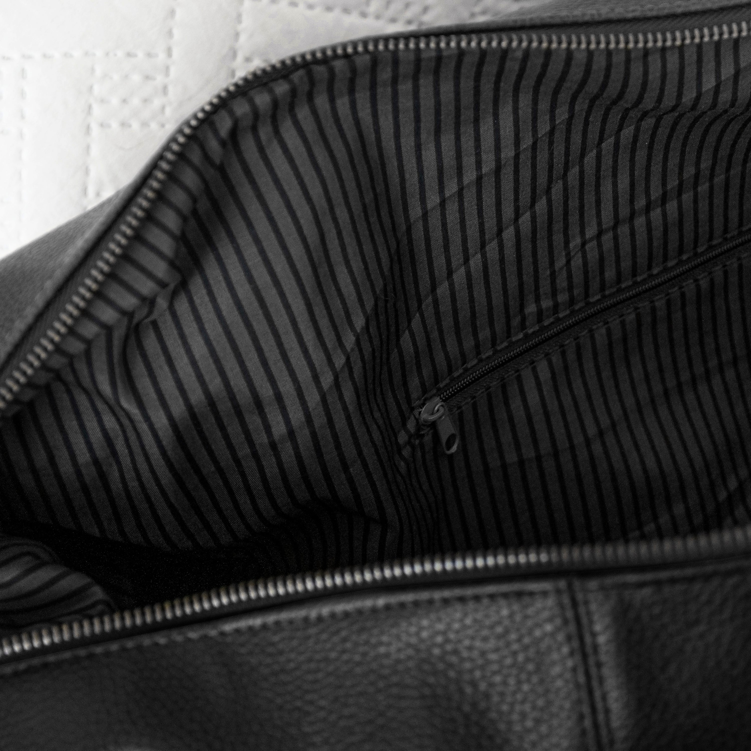 Monogrammed Vegan Leather Weekender Holdall