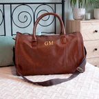 Monogrammed Vegan Leather Business Garment Bag