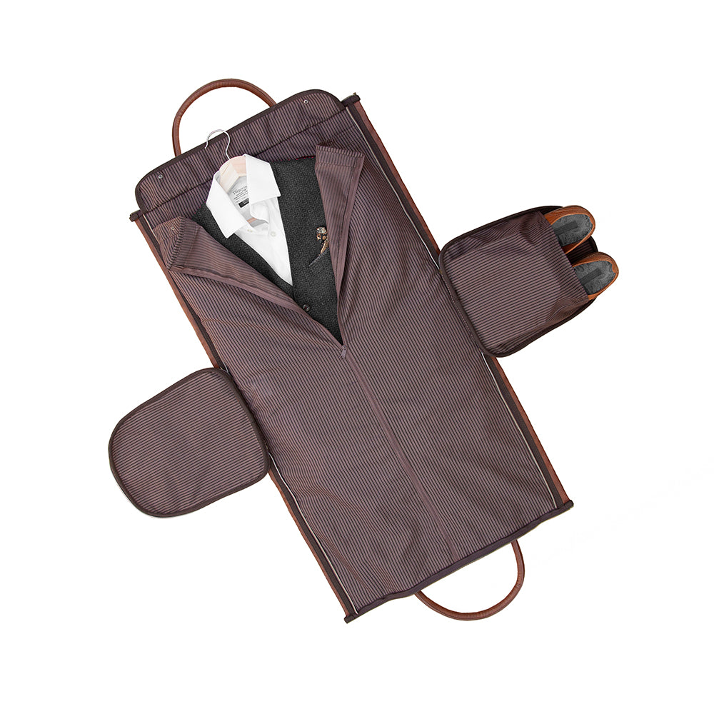 Monogrammed Vegan Leather Business Garment Bag
