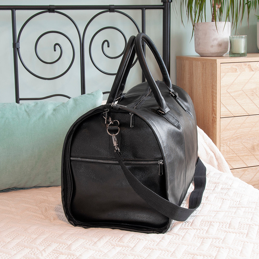 Monogrammed Vegan Leather Business Garment Bag