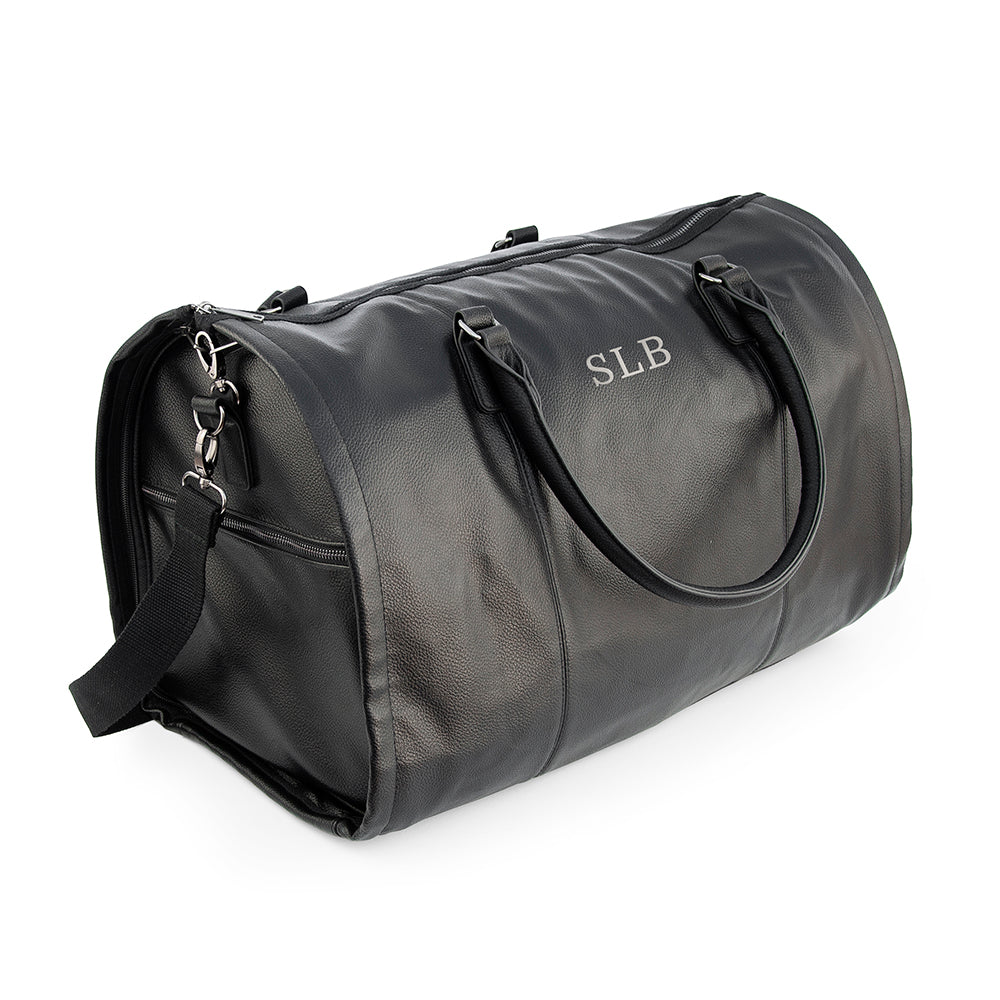 Monogrammed Vegan Leather Business Garment Bag