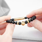 Personalised Mens Golden Lion Bracelet