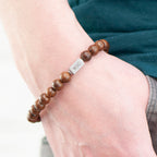 Personalised Mens Wooden Bracelet