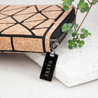 Personalised Geometric Cork Zip Wallet