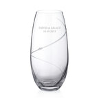Personalised Spiral Barrel Vase with Swarovski Crystals