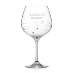 Personalised Spiral Gin Glass with Swarovski Crystals