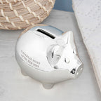Personalised Silver Plated Piggy Bank