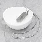 Personalised Silver Men's Dog Tag Necklace