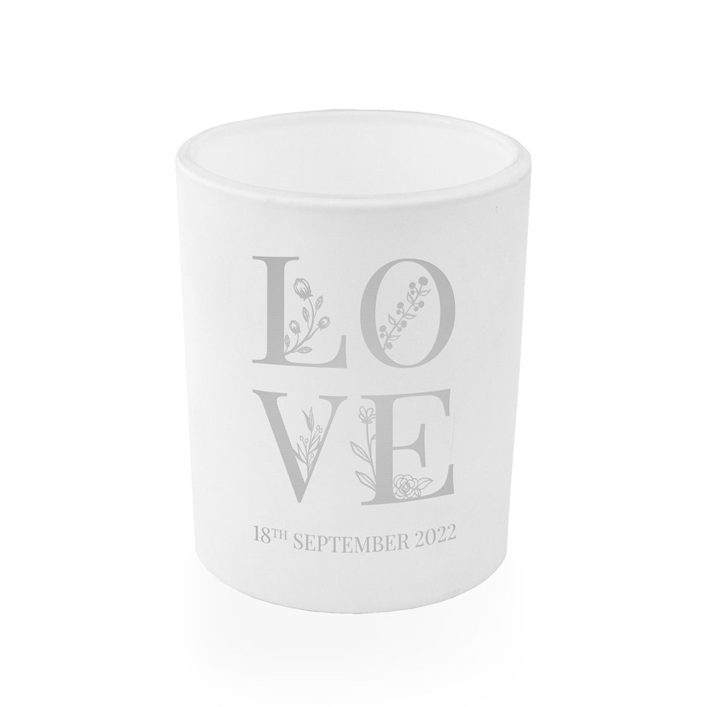 Personalised Love Candle Holder