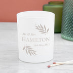Personalised Wedding Date Candle Holder