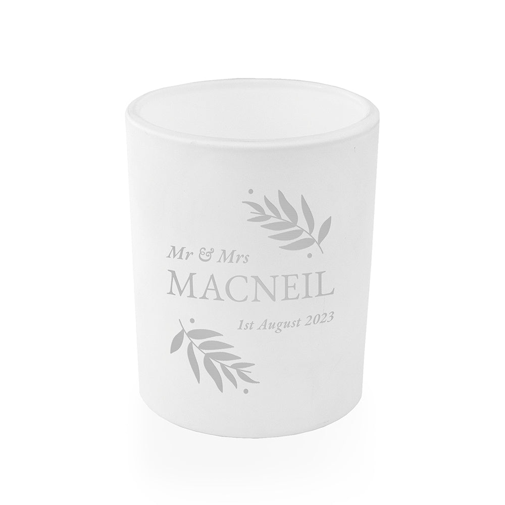 Personalised Wedding Date Candle Holder