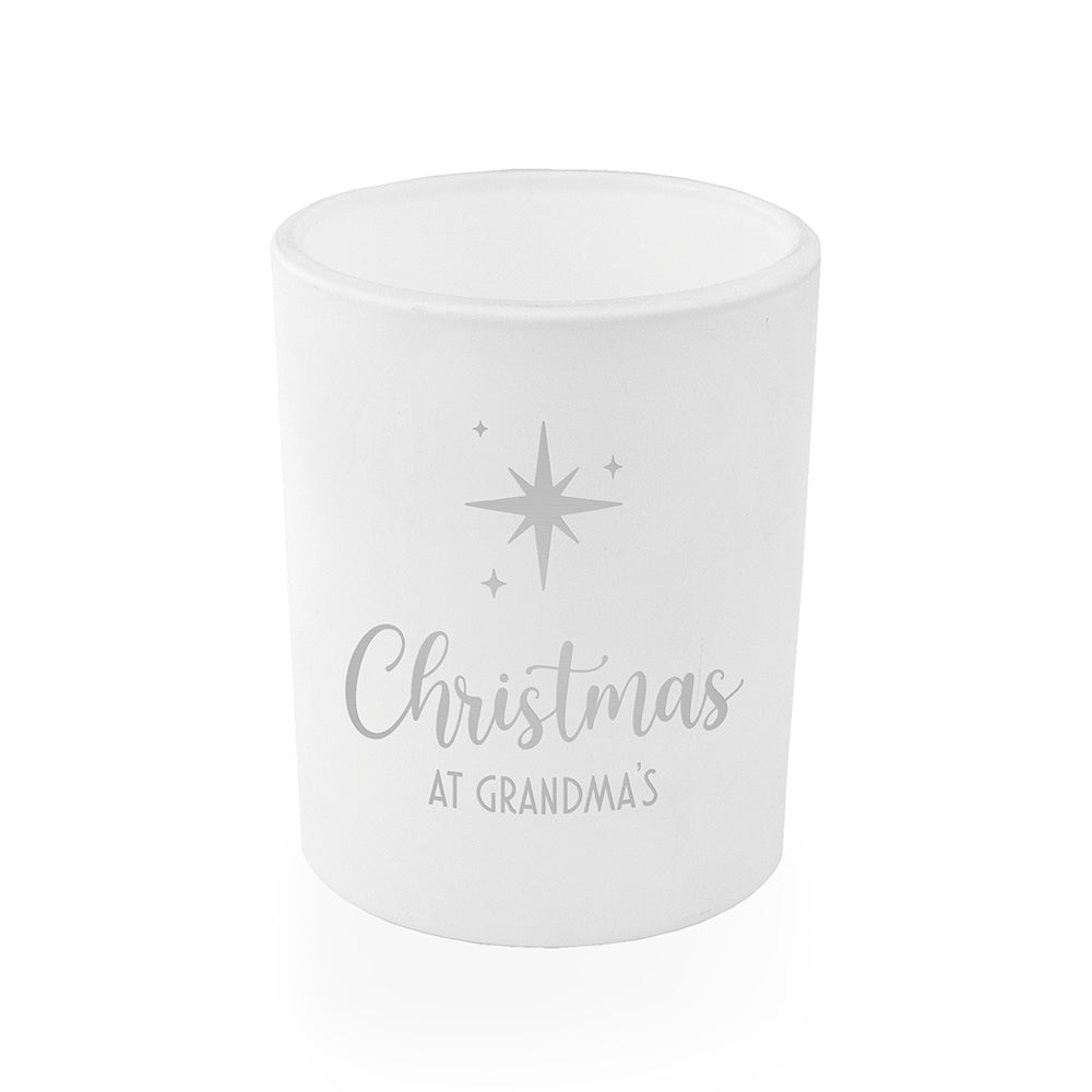 Personalised Christmas Star Candle Holder