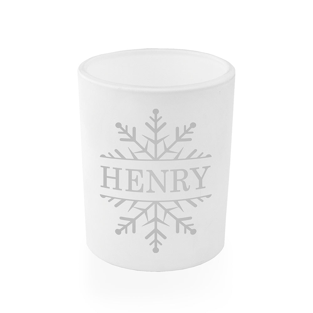 Personalised Snowflake Candle Holder