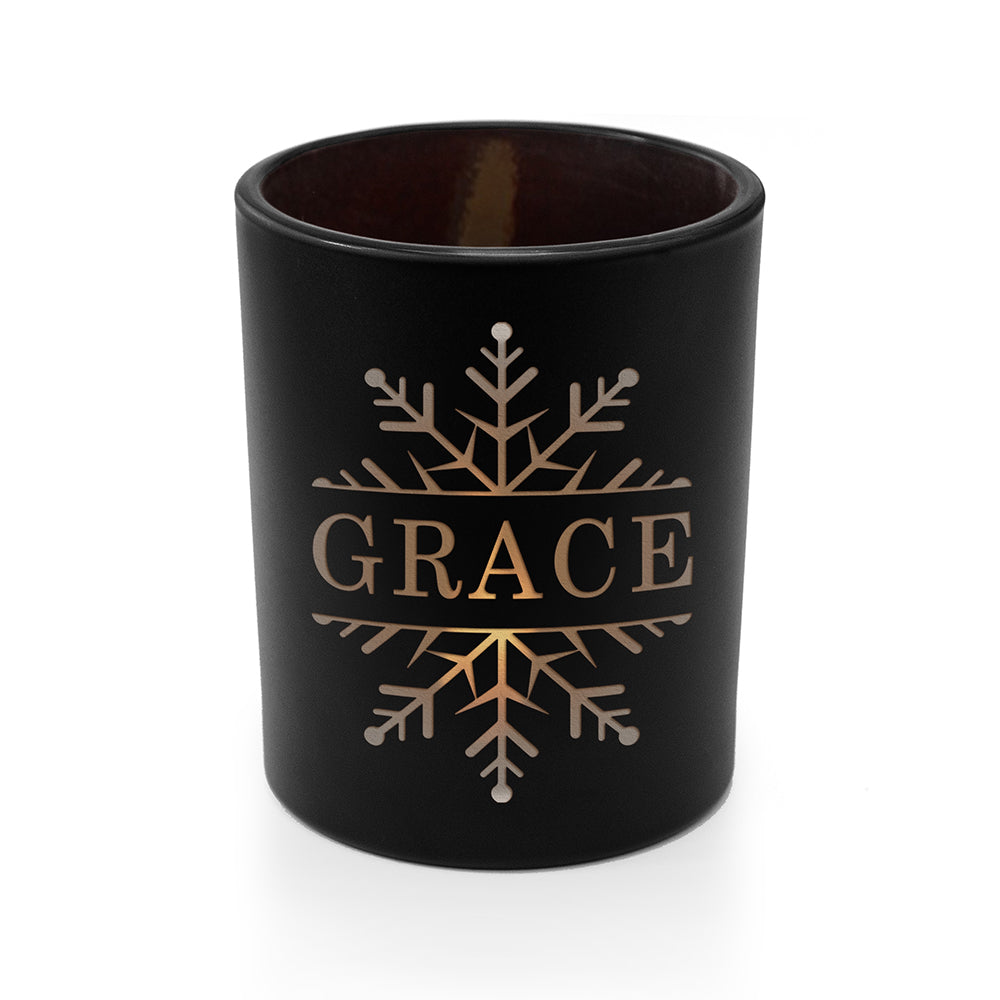 Personalised Snowflake Candle Holder