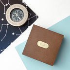 Personalised Father's Day Brass Traveller's Compass with Monogrammed Box