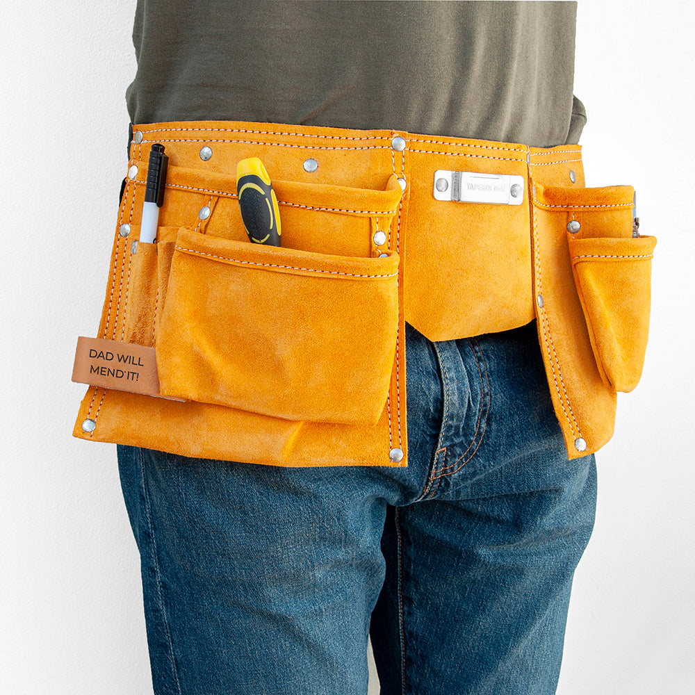 Personalised Dad's 11-Pocket Leather Tool Belt