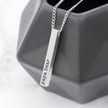 Personalised Father's Day Men's Silver Solid Bar Necklace