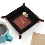 Personalised Dad's Luxury Brown Valet Tray