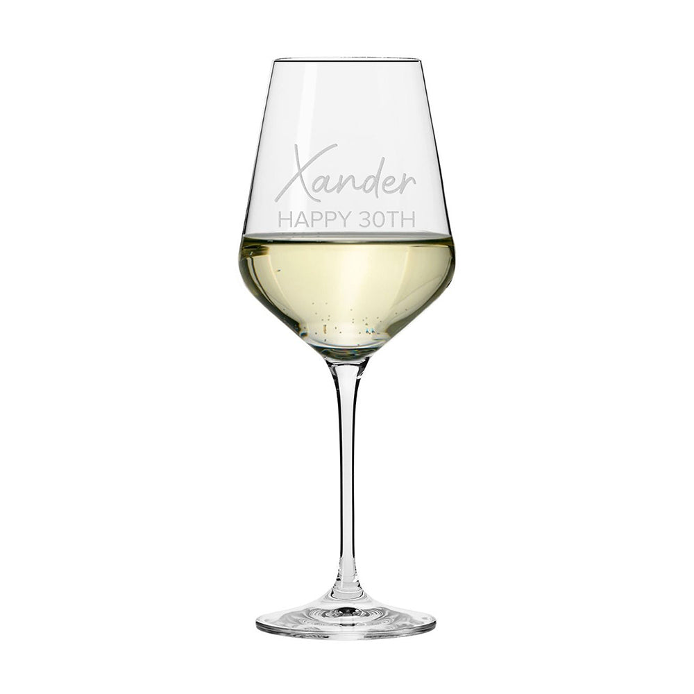 Personlaised Birthday Wine Glass