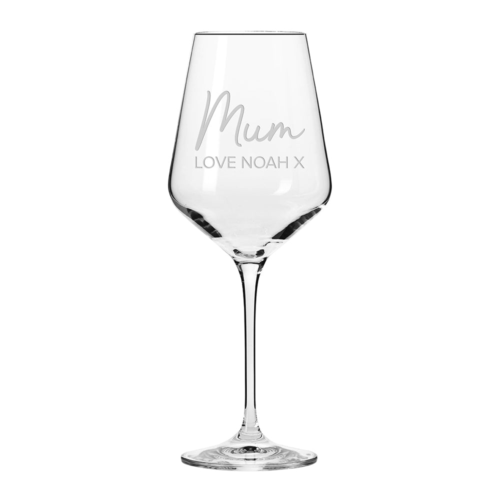 Mum's Personalised Wine Glass