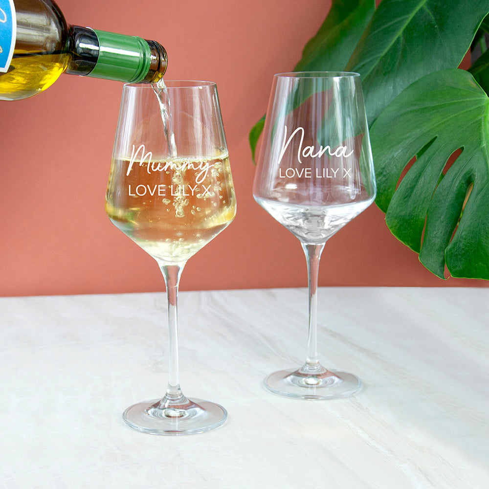 Mum's Personalised Wine Glass
