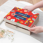 Personalised Vibrant Floral Tea Box
