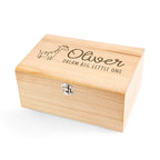 Personalised Baby Giraffe Keepsake Wooden Chest