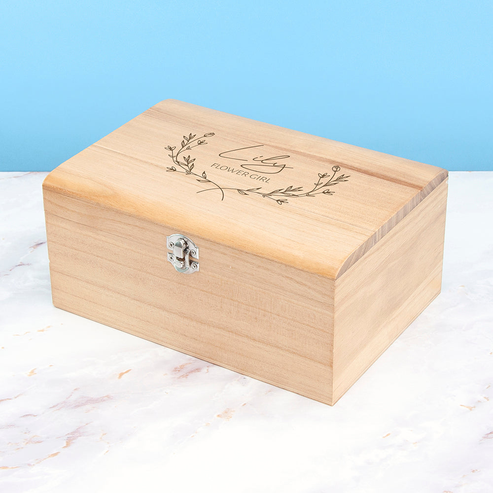 Personalised Wedding Party Keepsake Chest
