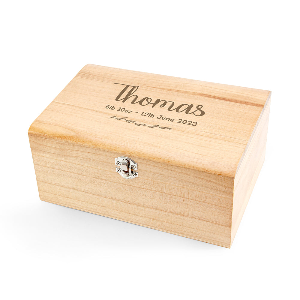 Personalised New Baby Keepsake Chest