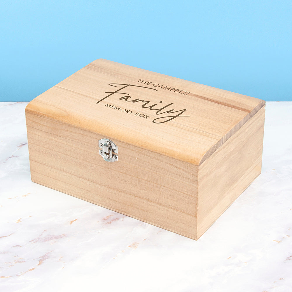 Personalised Our Family Keepsake Chest