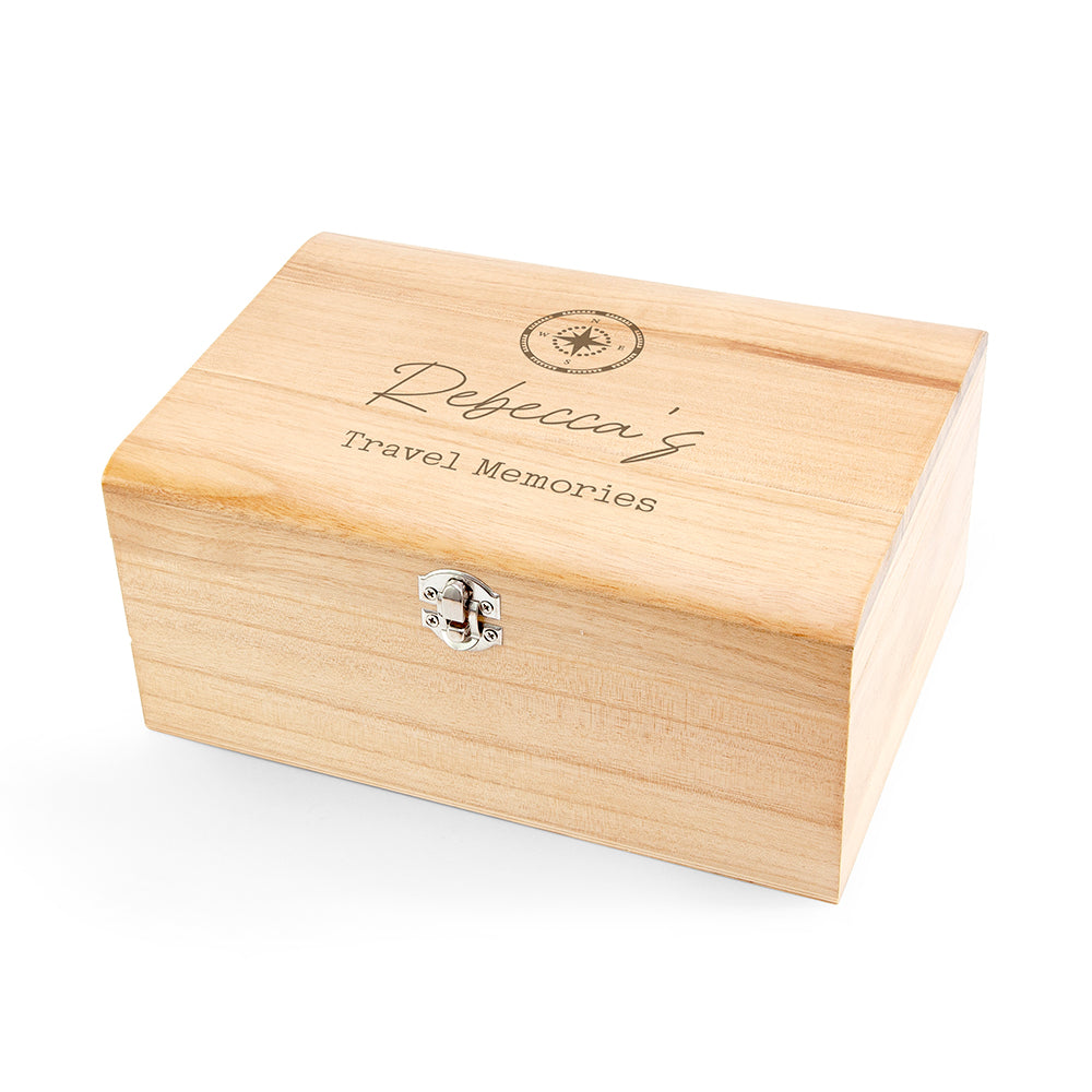 Personalised Travel Memories Keepsake Chest