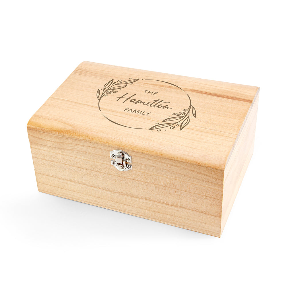 Personalised Family Christmas Keepsake Chest