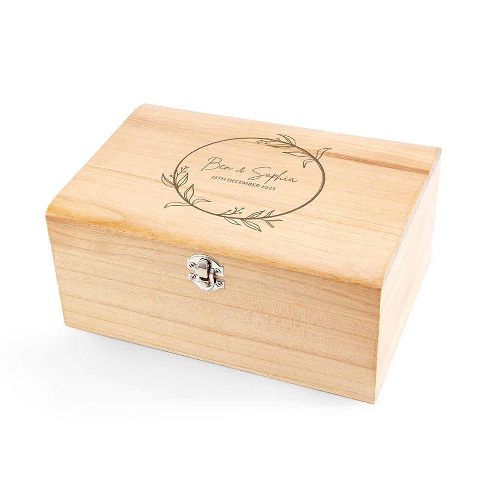 Personalised Couple's Christmas Keepsake Chest