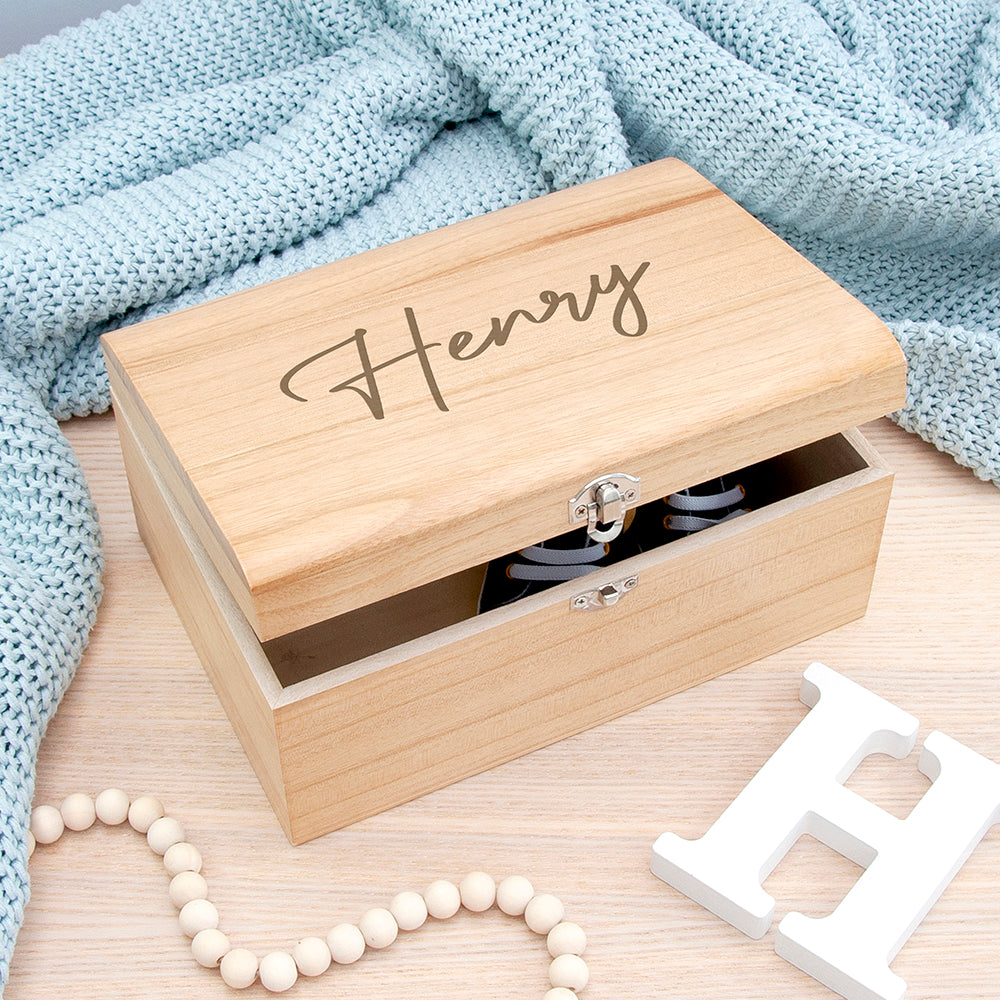 Personalised Engraved Name Keepsake Chest