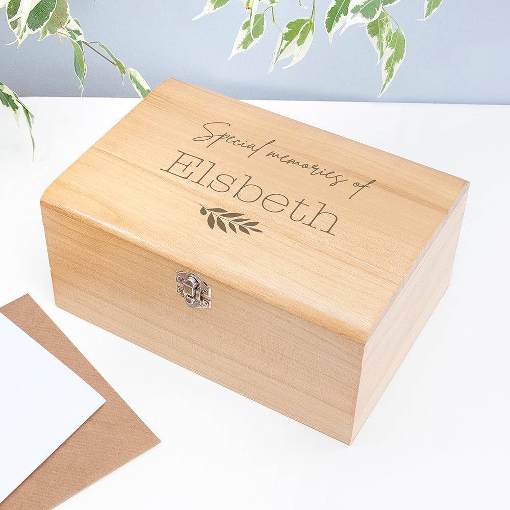 Personalised In Loving Memory Keepsake Chest