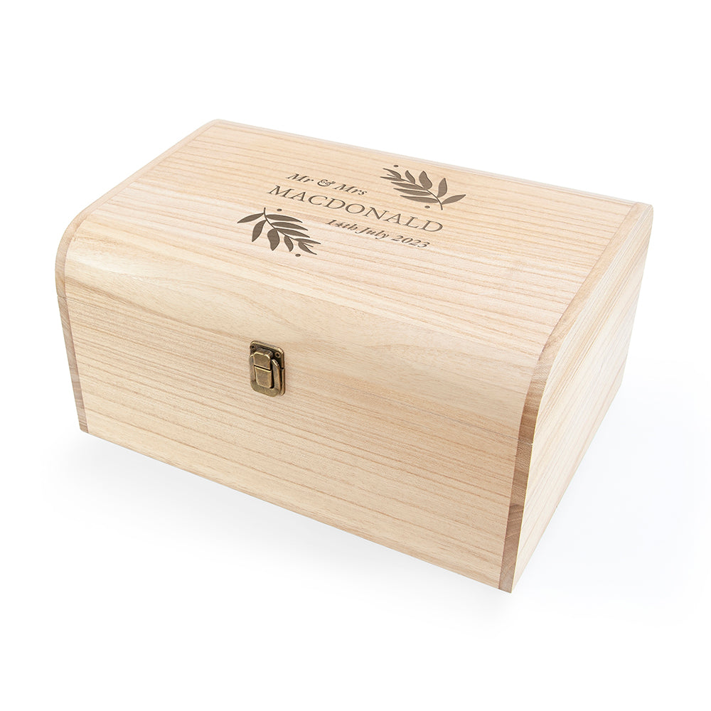 Personalised Wedding Date Keepsake Chest
