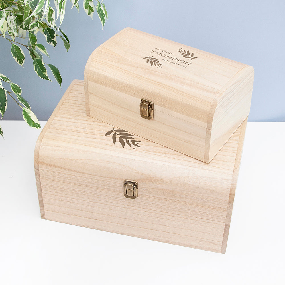 Personalised Wedding Date Keepsake Chest